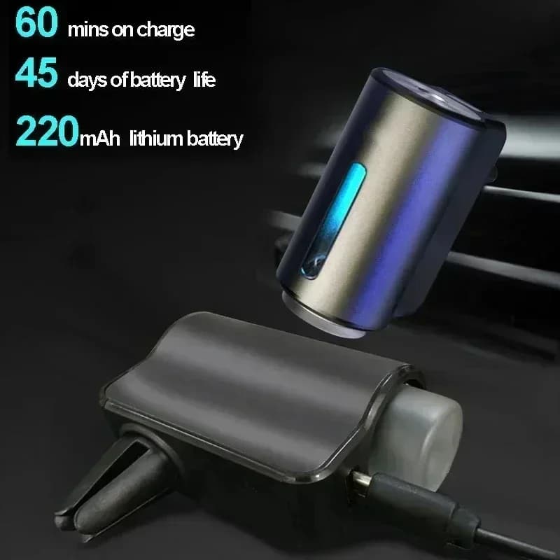 Deodorante per auto, diffusore di aromi a 3 livelli regolabili, diffusore di fragranze ricaricabile intelligente, accessorio per interni auto