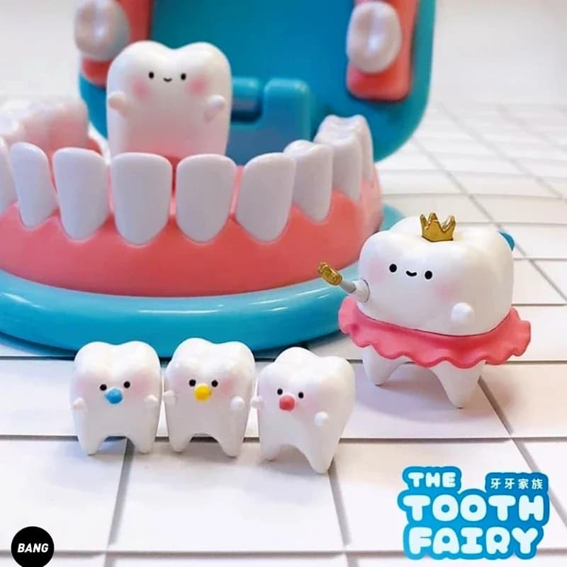 Dente fata scatola cieca figura giocattolo denti Kawaii miniatura scatola sorpresa modello di insegnamento dentale bambino bambini decorazione creativa