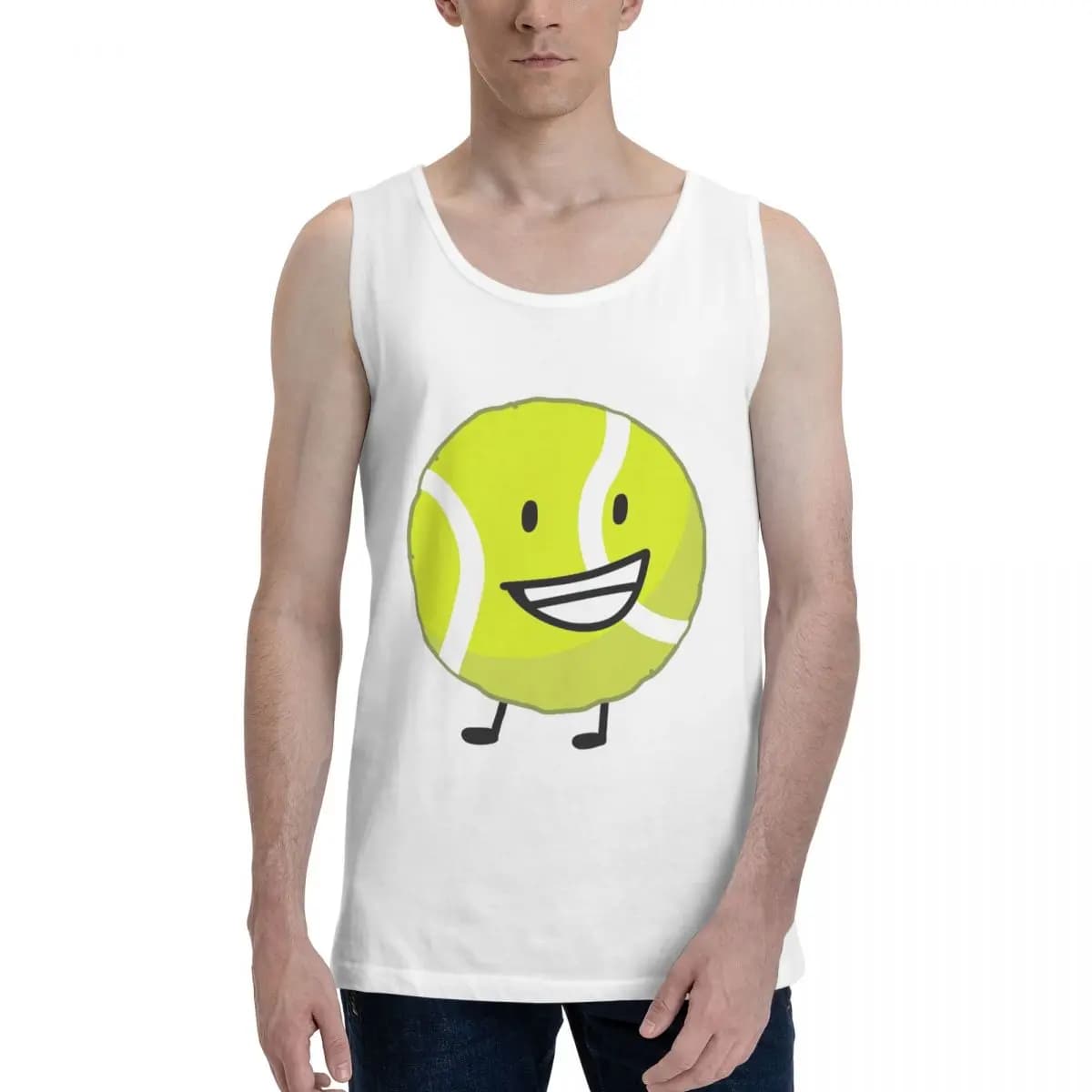 Bfb Tennis Ball 100% cotone Felpa da uomo senza maniche Abbigliamento senza maniche Magliette da uomo T-shirt