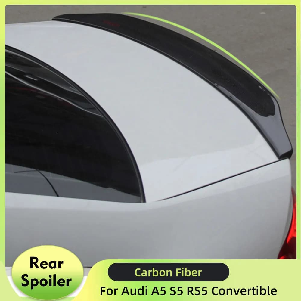 Ali spoiler bagagliaio posteriore per auto in fibra di carbonio per Audi A5 S5 RS5 convertibile a 2 porte 2008-2016 Spoiler posteriore coperchio bagagliaio ala labbro