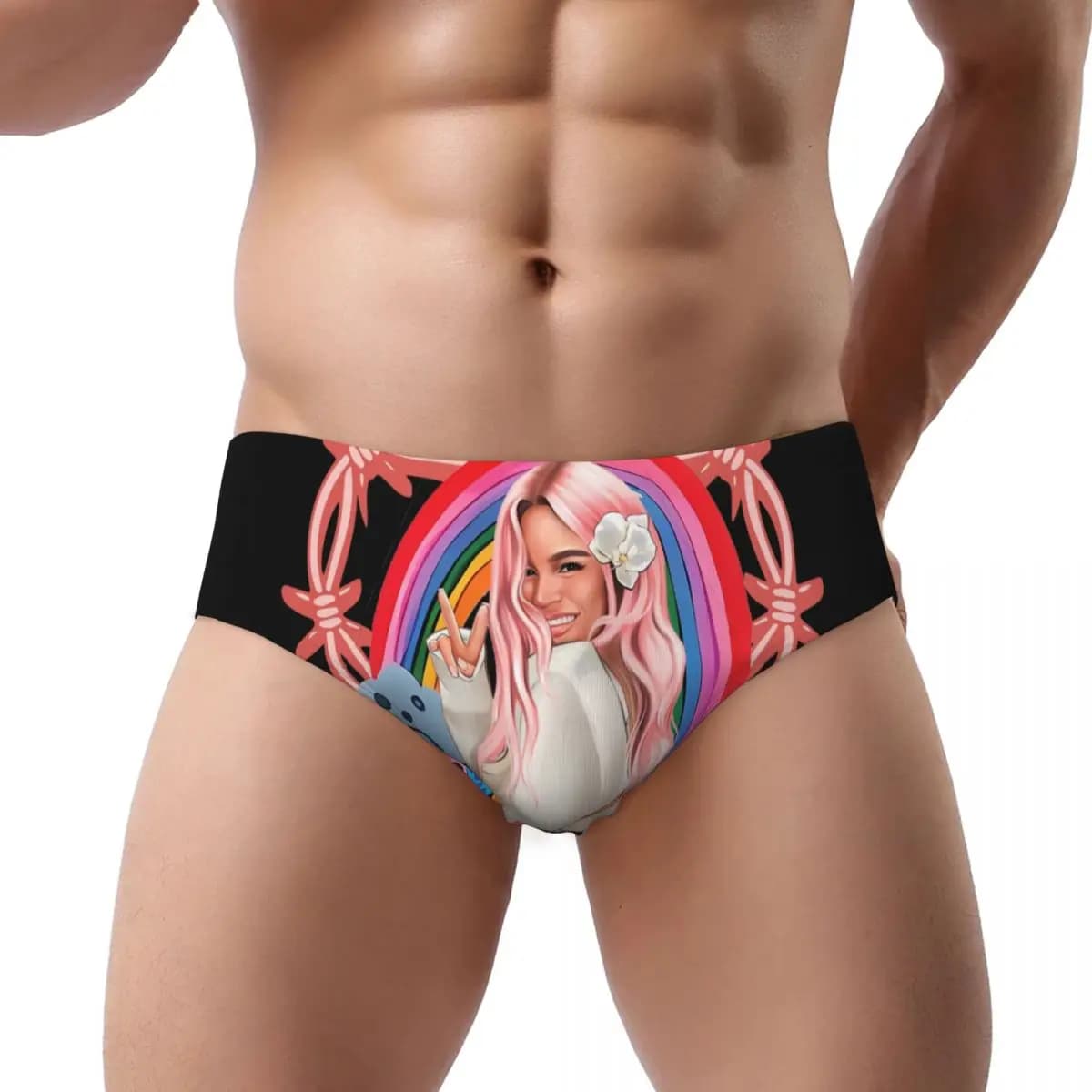 Slip da Uomo Personalizzati Manana Sera Bonito Karol G, Intimo Traspirante ed Elastico