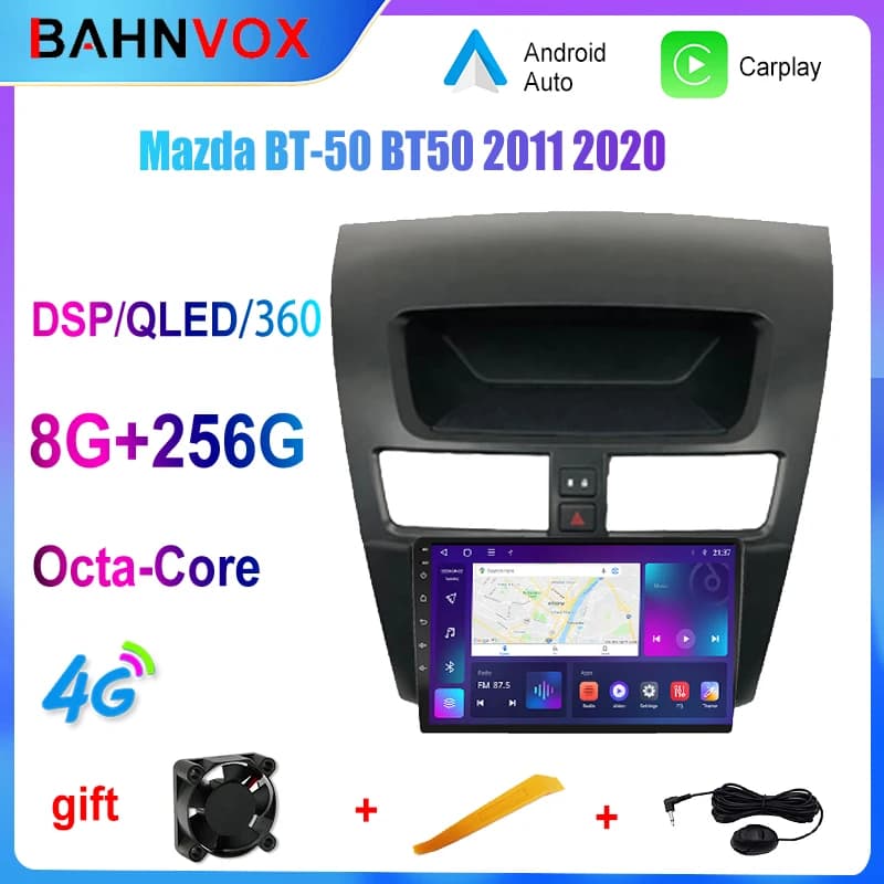 9 "QLED Android per Mazda BT-50 BT50 2011 2020 Autoradio Stereo Lettore multimediale Navigazione GPS Schermo Carplay Ridcoder nastro