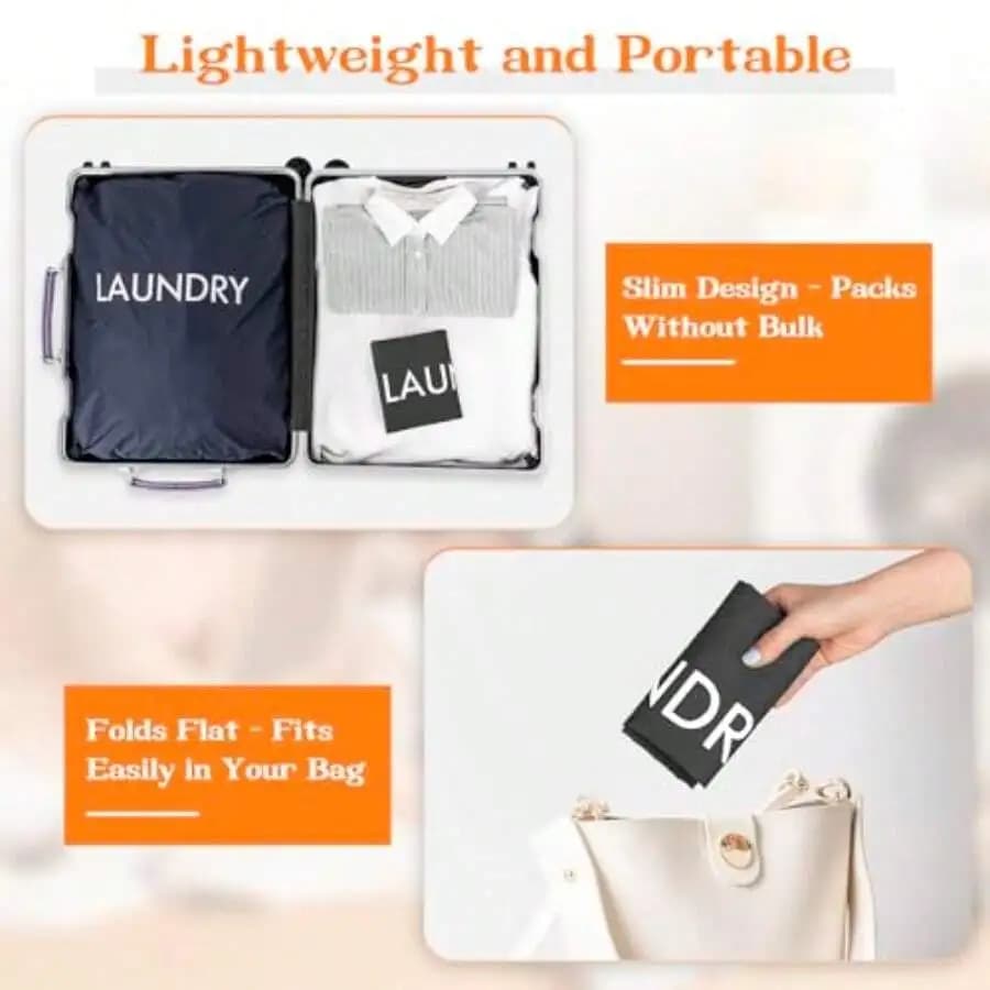 120L Heavy Duty Nylon Laundry Bag With Shoulder Handles Tear-Resistant And Splash-Proof Dirty Clothes Storage Pouch For College