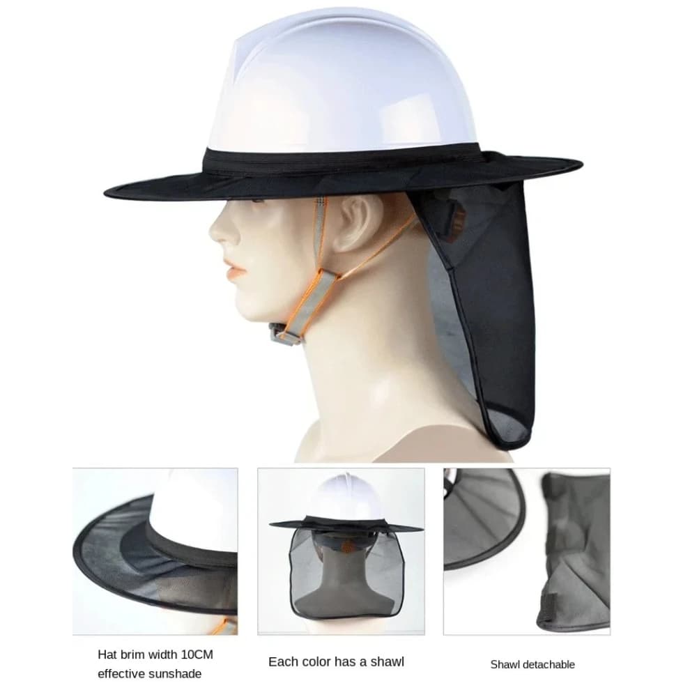 Construction Safety Reflective Hard Hat Neck Shield Helmet Sun Shade Reflective Stripe Kit Summer Sun Protection Prevent Sunburn