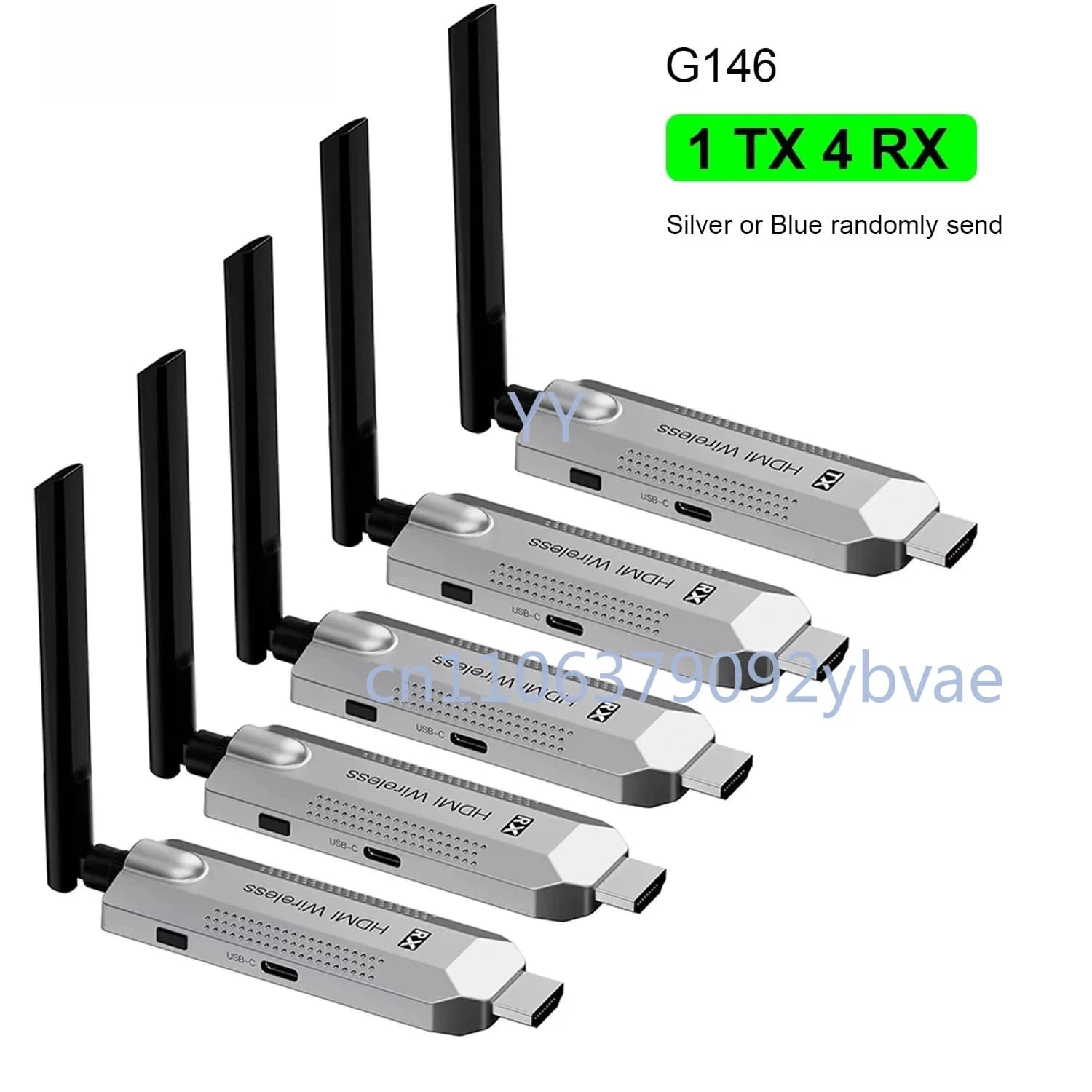 50m Wireless Video Receiver, Extender HDMI, Display Adapter, Mirroring Cable Camera/PC TV Screen