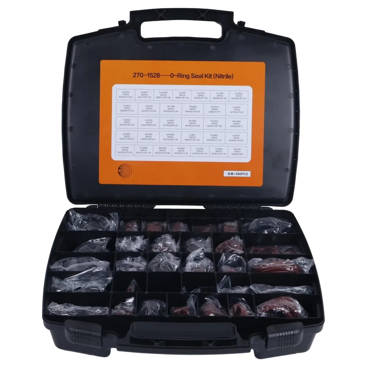Kit di guarnizioni O-Ring da 580 pezzi 270-1528 compatibili con escavatore Caterpillar CAT 2701528