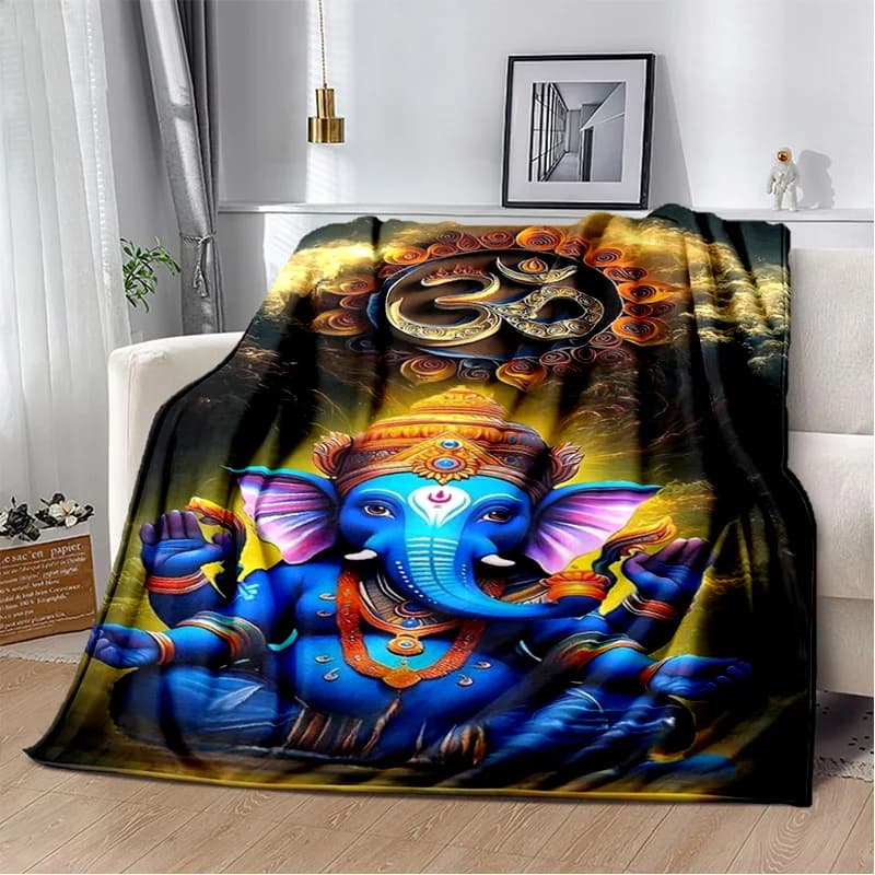 Coperta Ganesa Ganapati Figure mitiche Personalizzazione del foglio di coperta morbida e calda