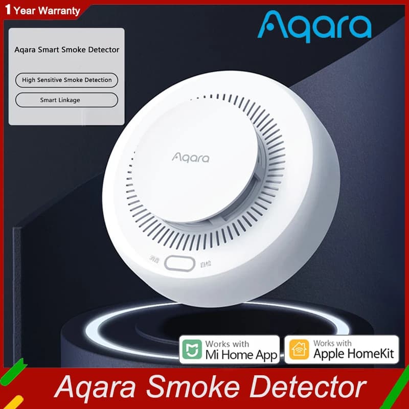 Nuovo Aqara Zigbee 3.0 Sensore rilevatore di allarme di fumo Rilevamento di fumo altamente sensibile Funziona con Homekit Mi Home Mijia Sensore di fumo