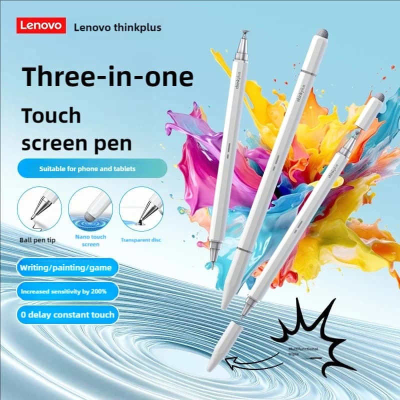 Lenovo Stylus Universa Pen per schermo capacitivo Android IOS per iPad Apple Huawei Xiaomi Samsung Tablet tre punte Matita