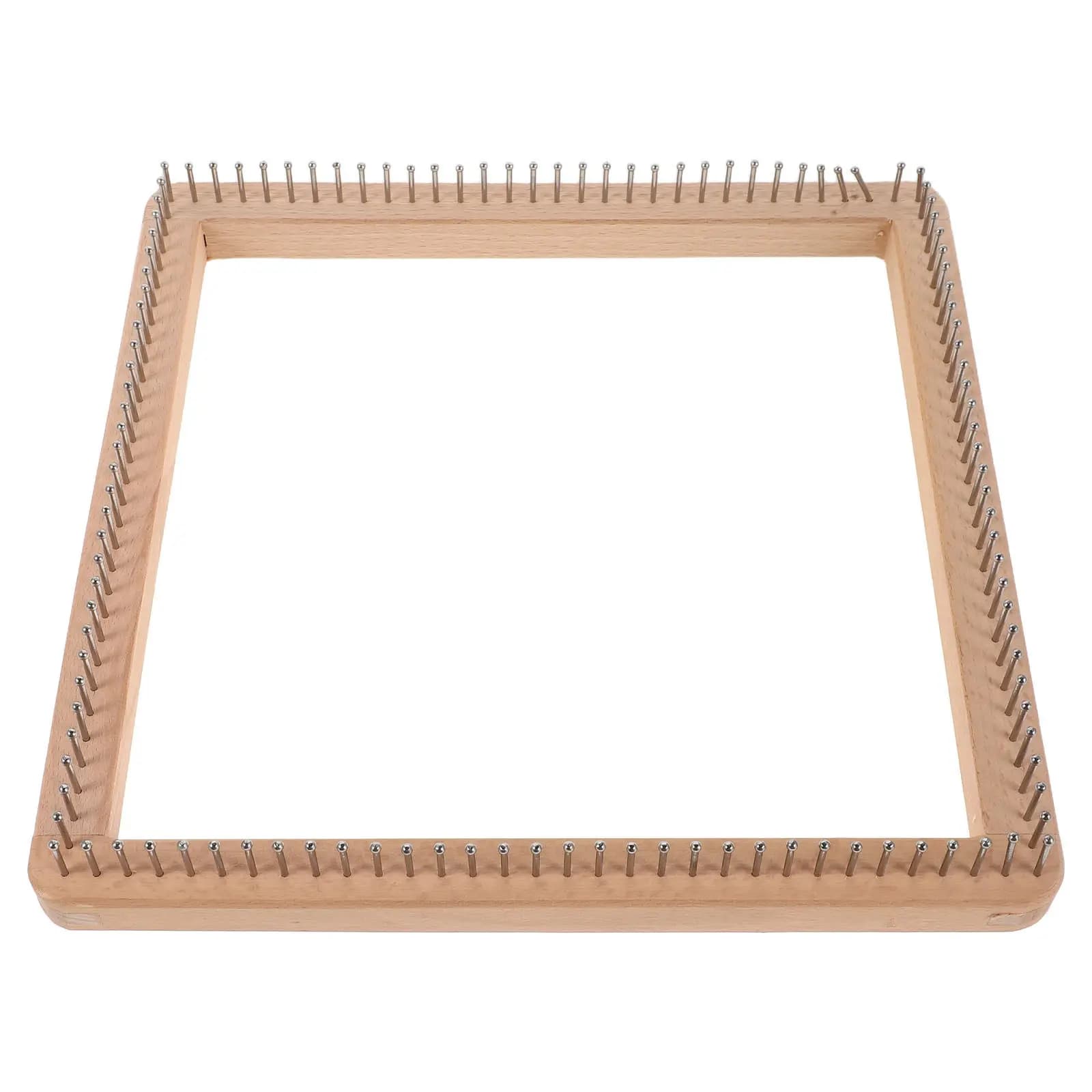 30x30cm Wooden Loom Frame Knitting Board for Scarf Hat Shawl Blanket Making Sturdy Lightweight Travel Friendly DIY Weaving Loom