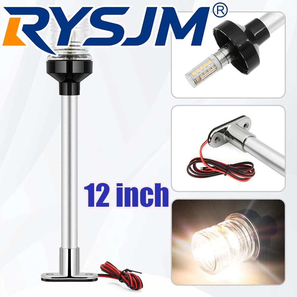 12INCH Anchor Light Sailing Signal Lamp Bright LED Sailing Light for Marine Boat Yacht Accessories 12V24V