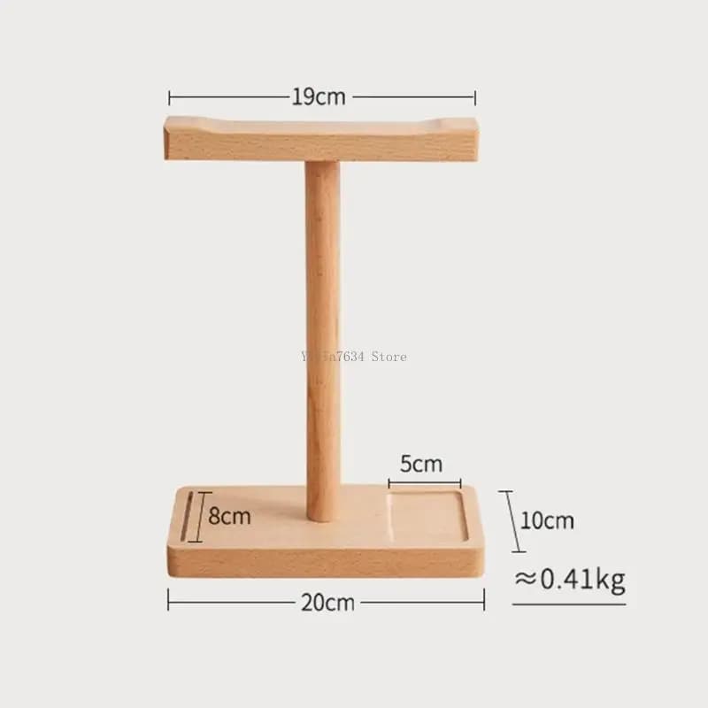 Premium Wooden Earphone Holder with Retro Finish Headsets Hangers For Home