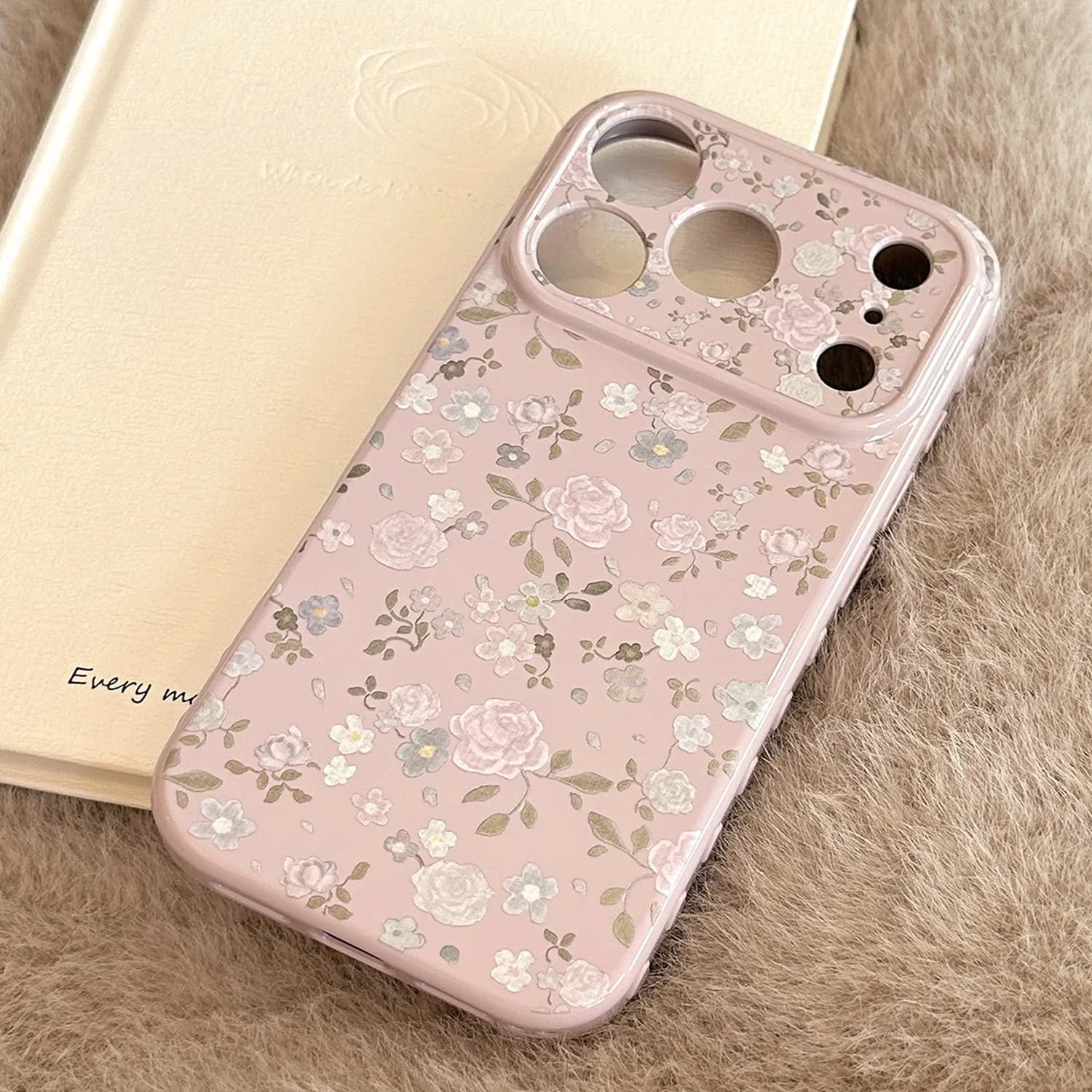 Custodia per telefono antiurto con bumper morbido, stile vintage, sfumato viola rosa, per iPhone 17 Pro Max 16 Plus 15 14 13 12 11