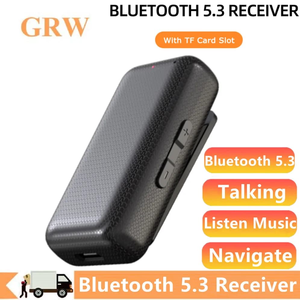 Adattatore Bluetooth 5.3 ricevitore Bluetooth per auto Dongle adattatore Wireless per cuffie cablate per auto altoparlanti TV supporto scheda di memoria TF