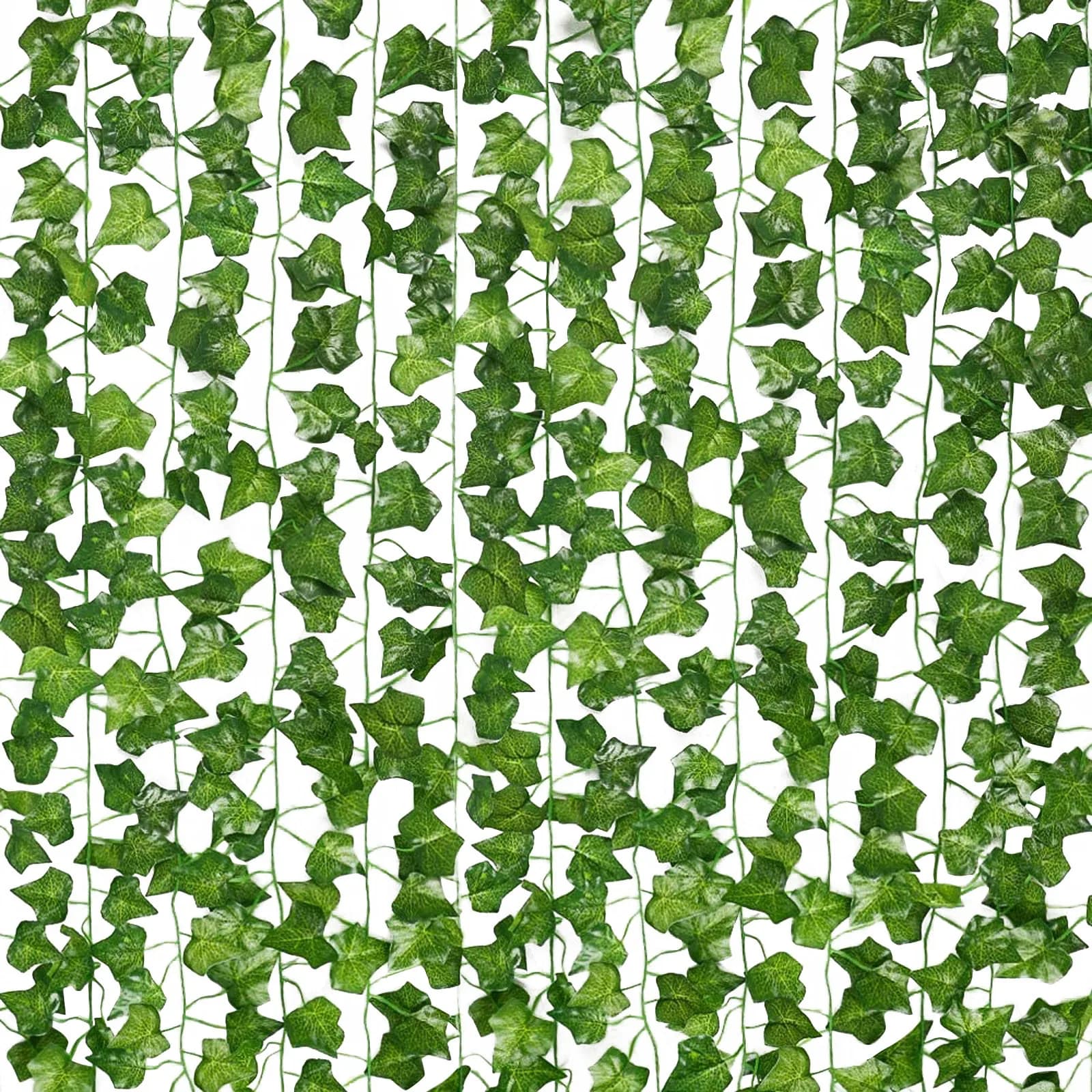 Green Artificial Lvy Leaf Garland Plant Foliage Home Decor Rattan String Wall Decoration Fake Hanging Vine Leaf Plant Leave