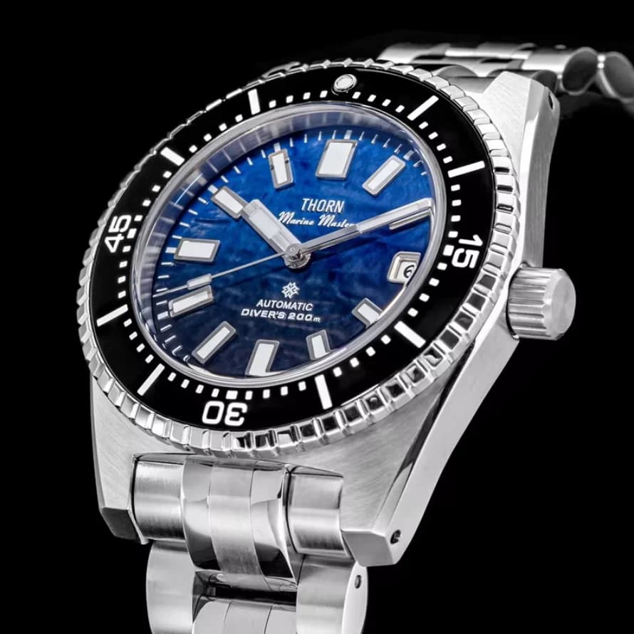 THORN Orologio automatico da uomo 40MM Orologio da polso meccanico Diver 20ATM Impermeabile C3 Specchio zaffiro luminoso NH35 Lunetta in ceramica