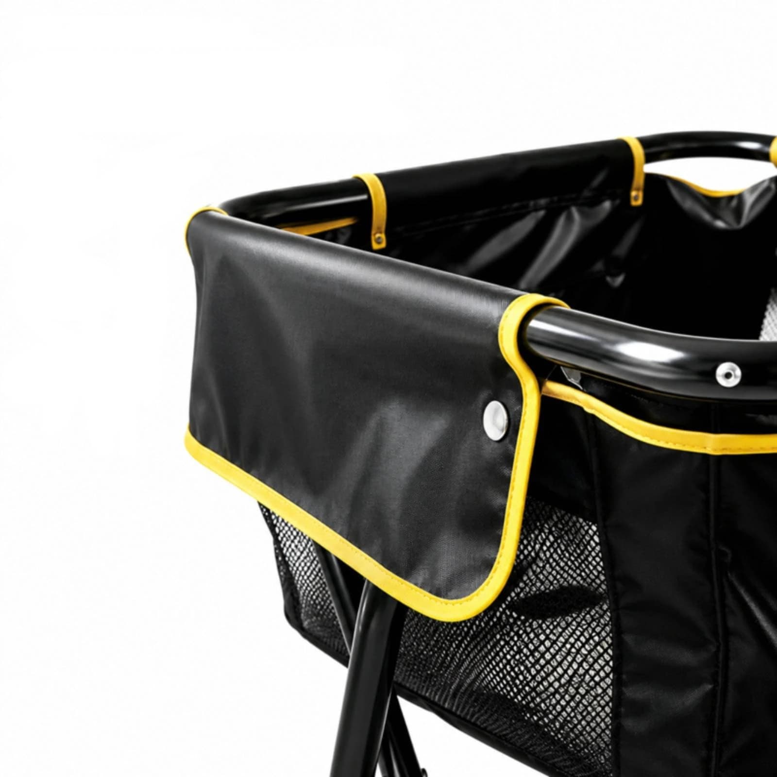 Tennis Ball Hopper Collapsible Tennis Ball Basket with Stand Basket Cart with Wheels Sturdy Heavy-Duty for Coaches