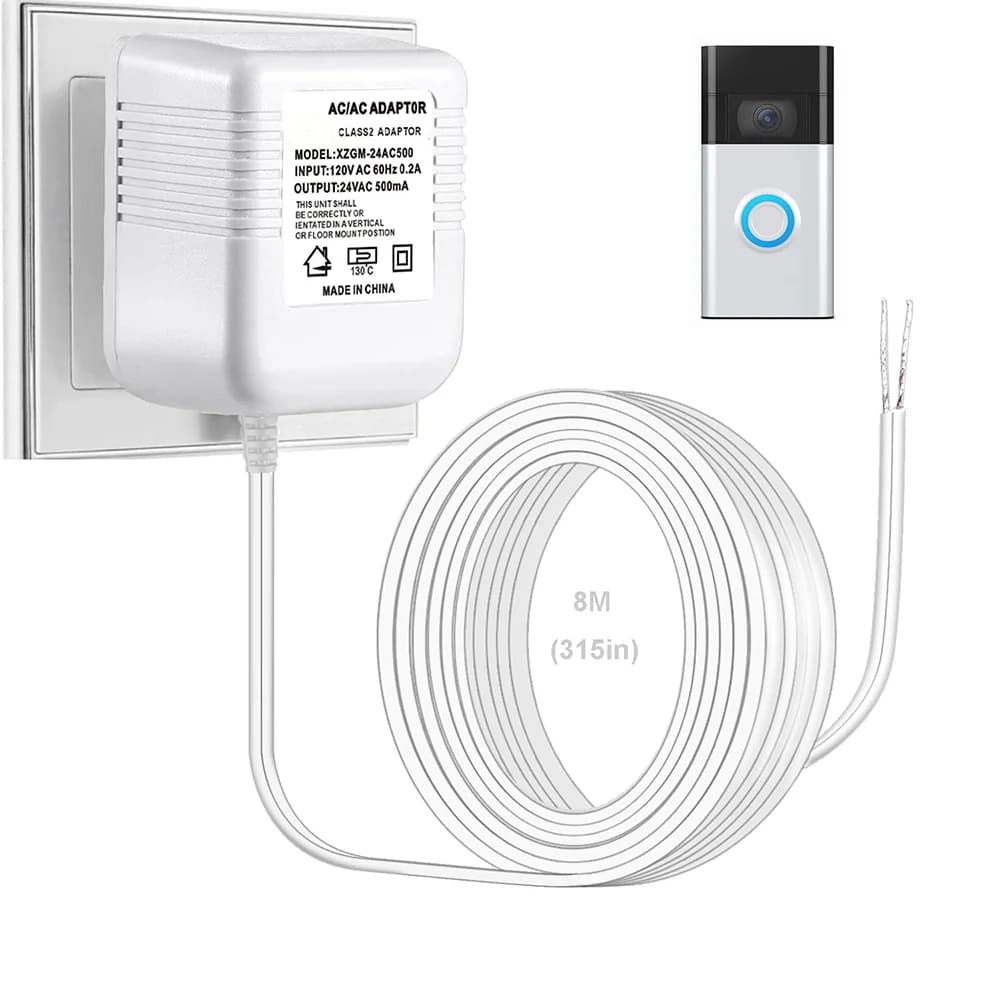 Trasformatore per campanello adattatore 24V per campanello Video ad anello, alimentatore per campanelli Video Ring, Nest Hello, Wyze ed Eufy