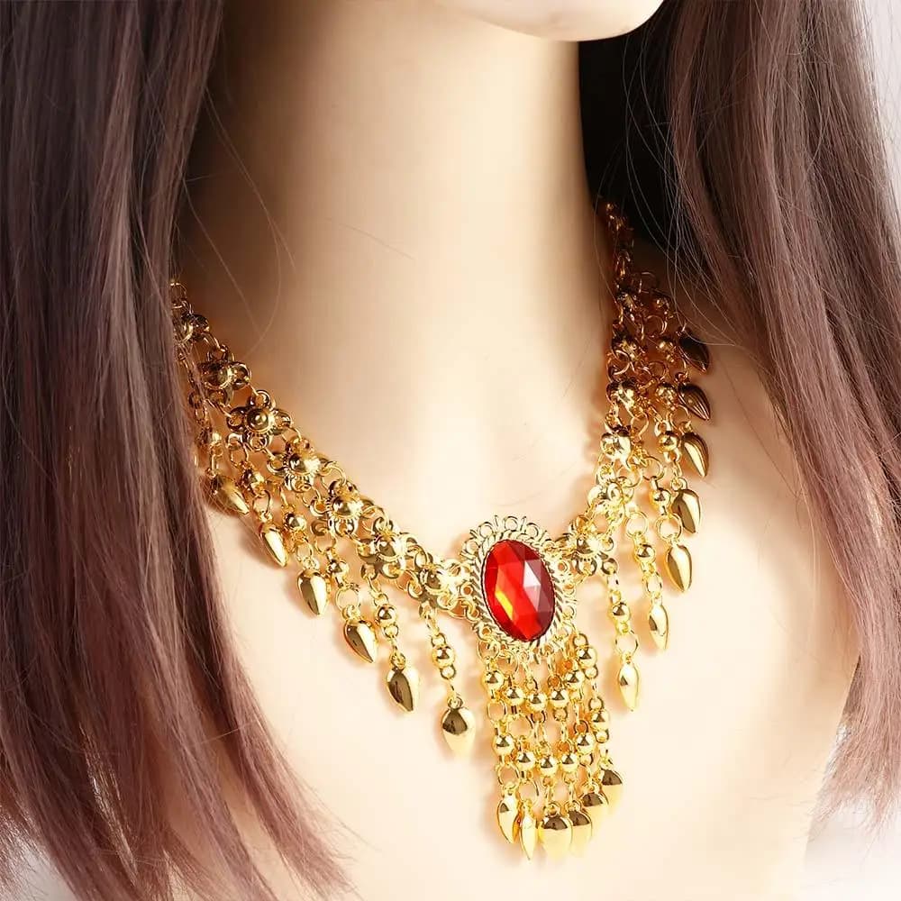 Head Chain Sequins Necklace Bracelet Bead Head Accessories Belly Dance Costumes Diamond Hairband Performance Accessories