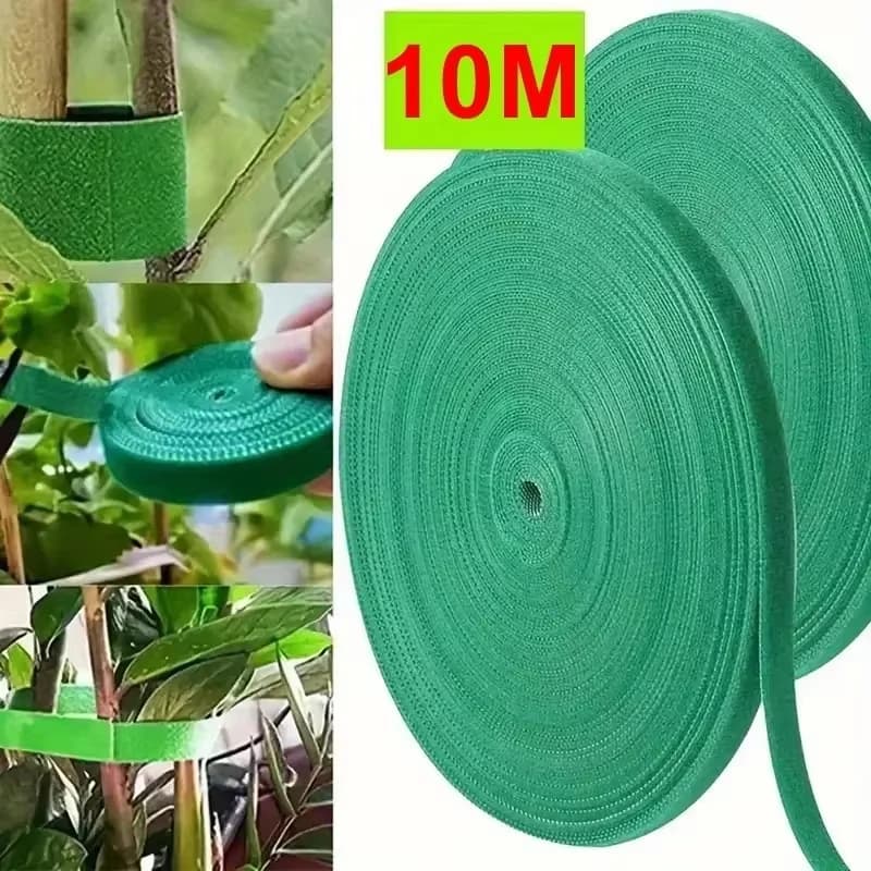 10m/25m Reusable Nylon Plant Ties Plant Fastener Tape Hook Loop Ties Adjustable Self Adhesive Vine Fixed Clips Cable Ties New