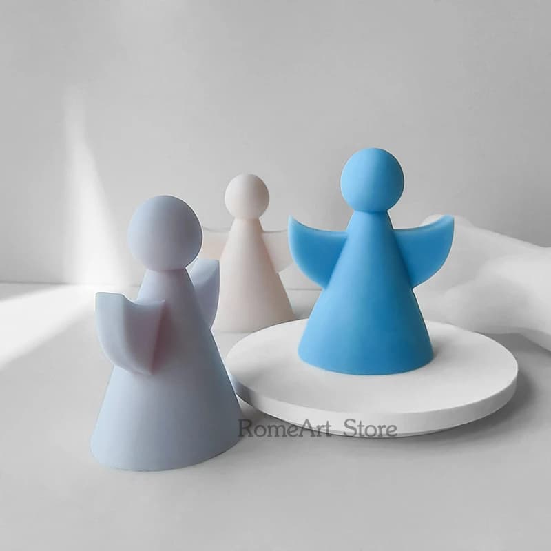3D Abstract Angel Silicone Candle Mold DIY Cute Angel Soap Plaster Resin Crystal Casting Mold Home Decoration Crafts Gift Making