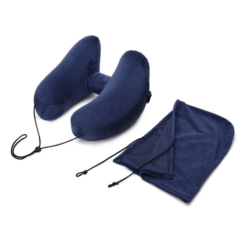 Inflatable Travel Pillow Pillow Ball Bearing with Cap H Long Distance Airline Neck Pillow for Outdoor Car