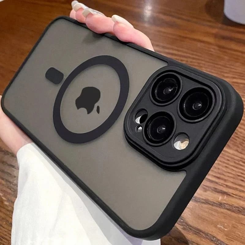 Luxuru Translucent Magnetic Matte Case for iPhone 18 17 16 15 14 13 12 11 Pro Max for Magsafe Wireless Charge Shockproof Cover