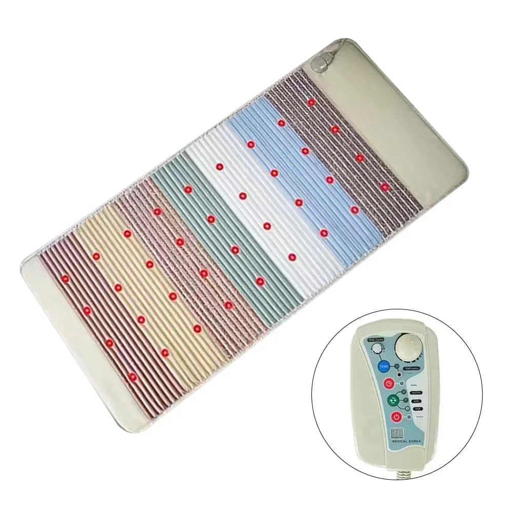 Reverse Pressure Remote Infrared PEMF Heater Pad Crystal Jade Yoga Mat Magnetic Massage Treatment Mat