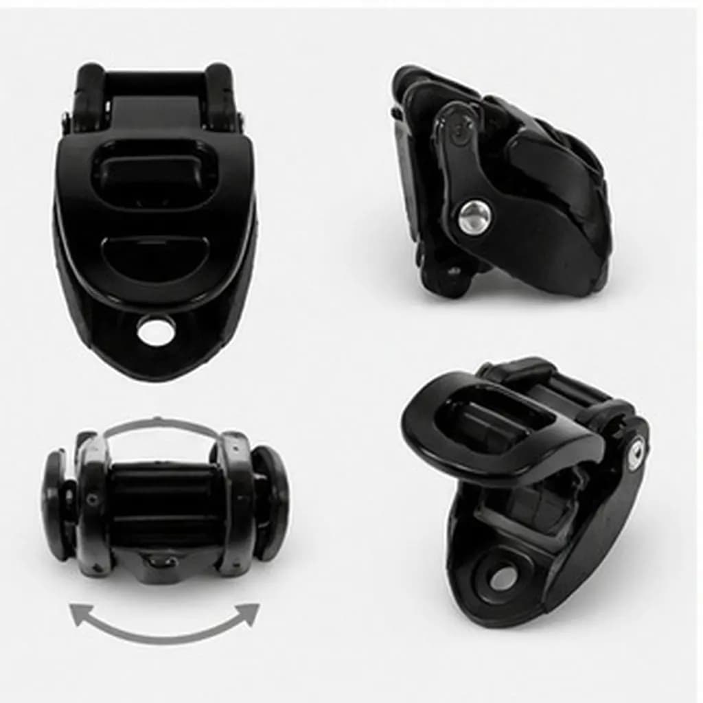 Inline Skate Replacement Buckles 2 Piece Adjustable Clasp Straps for Roller Skates and Ice Skates