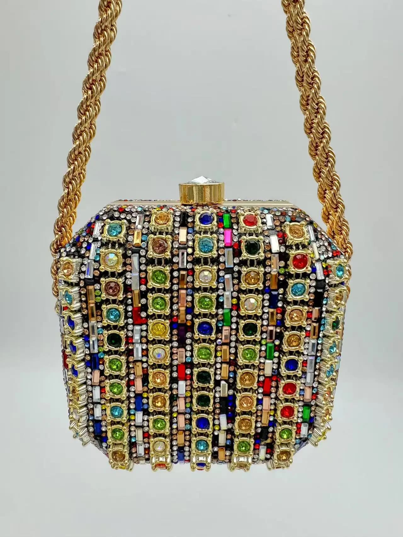 Borsa da pranzo alla moda, nuova borsa con bottoni perlato, borsa formale, borsa a catena, borsa a tracolla, borsa da donna, borsa da sposa