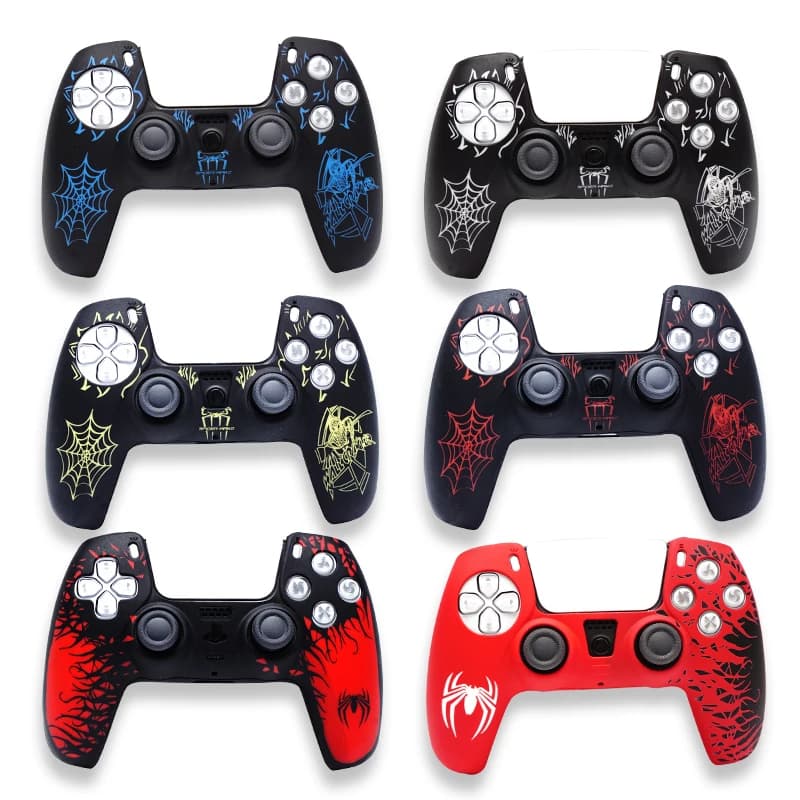 Cover in Silicone Morbido per Controller PS5, Accessori per Gamepad, Custodia Protettiva con Incisione Laser
