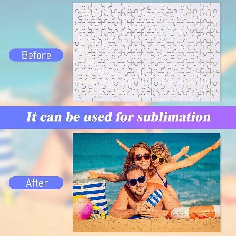 15 Sets Sublimation-Blanks Puzzle 4 DIY Blank Puzzle for Sublimate Transfer Thermal Transfer Heat Press Printing