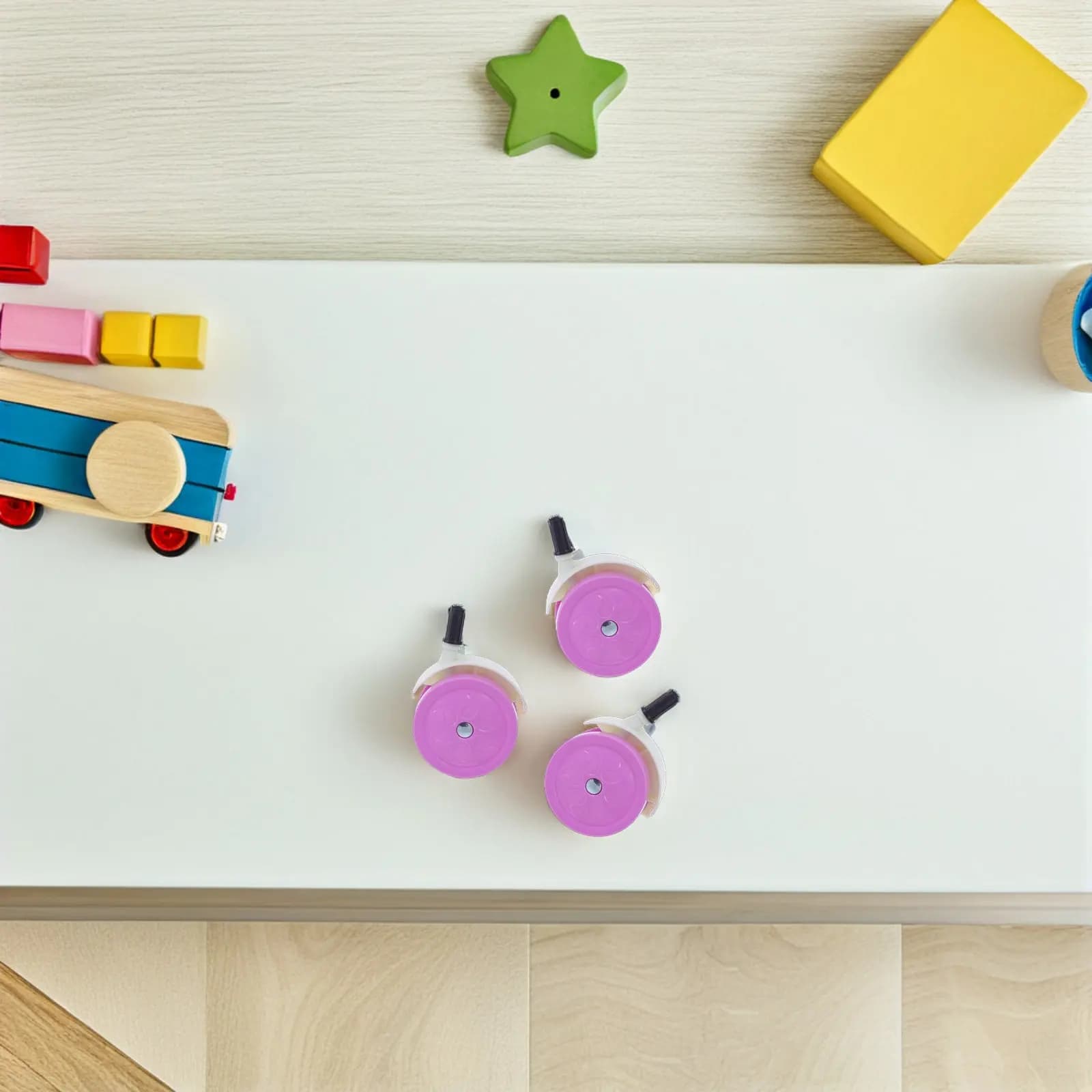 4 Ruote Universali di Ricambio per Passeggino, Carrozzina e Seggiolino per Bambini, Ruote Girevoli Silenziose 4.13x2.75 Pollici