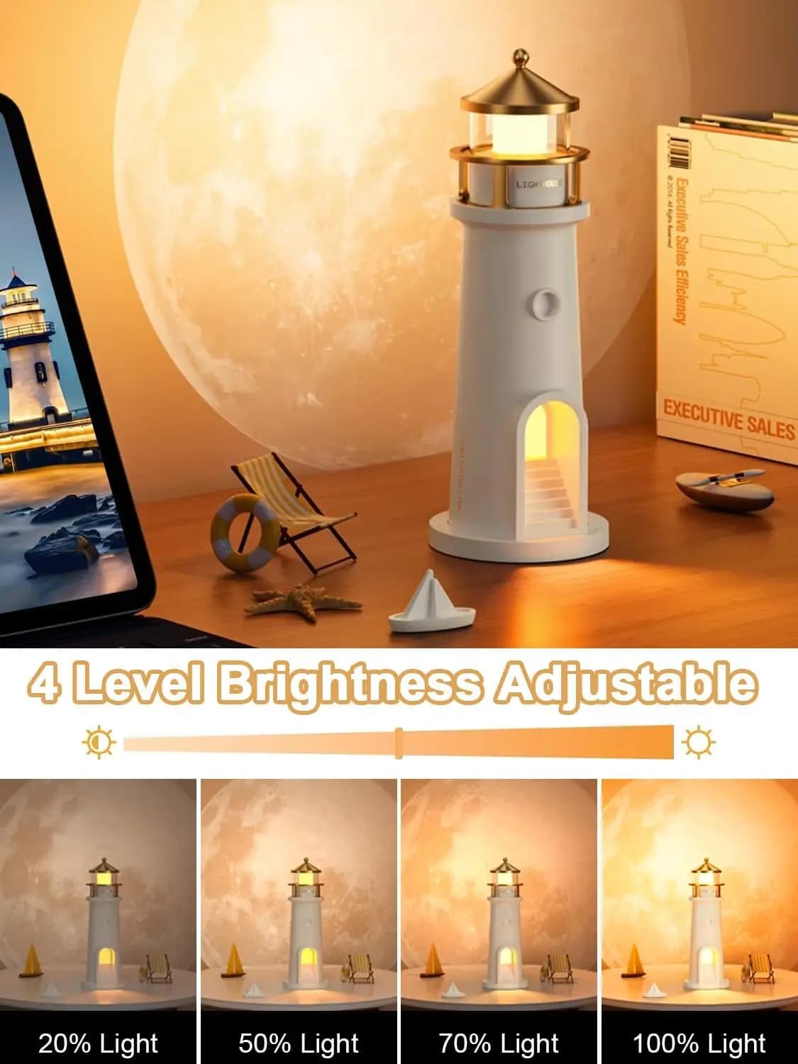 Luce notturna ricaricabile per proiettore al chiaro di luna con telecomando Lampada da notte per scrivania per bambini Lampada da tavolo regalo per bambini