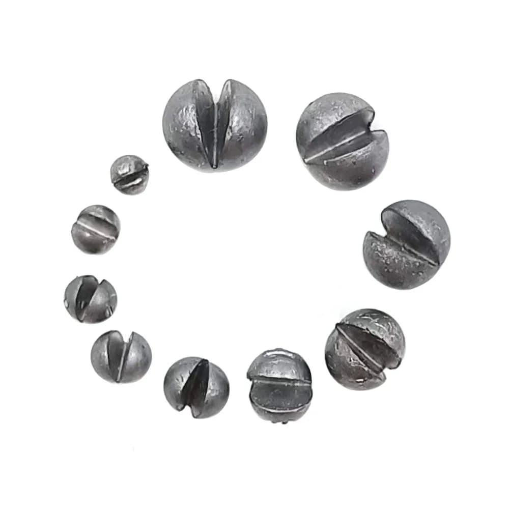 Fishing weights with split ballast Removable round leg weights Clip on lead weights Trout fishing equipment for bass