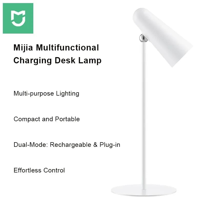 Lampada da scrivania a LED Mijia multifunzionale con clip, ricaricabile tramite Type-C, 3 in 1, portatile, da comodino, luce notturna, idea regalo
