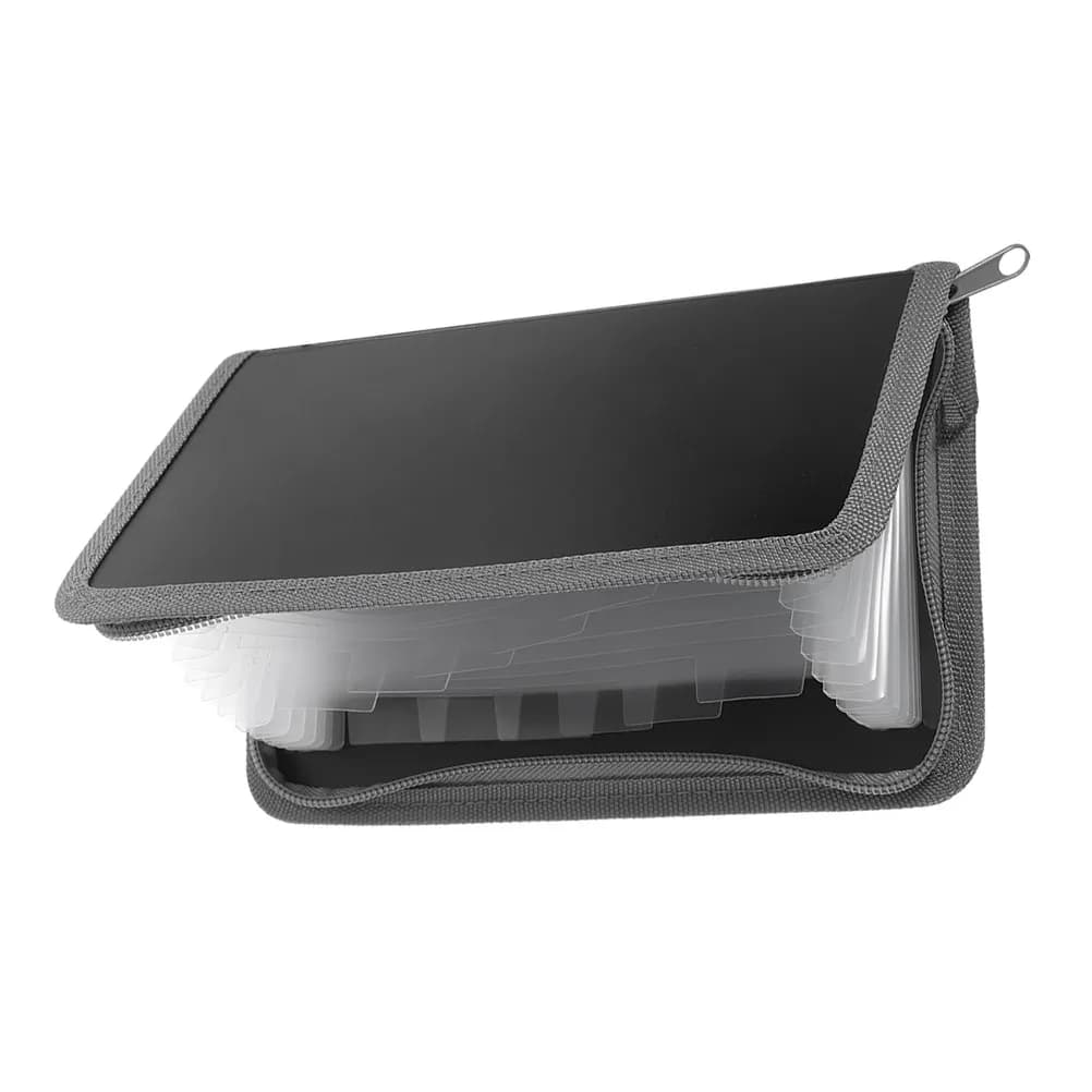 Cartella a Fisarmonica A6 con Cerniera, Organizzatore Multistrato per Documenti, Scontrini, Buoni, Piccola Borsa Porta Documenti, Forniture per Ufficio