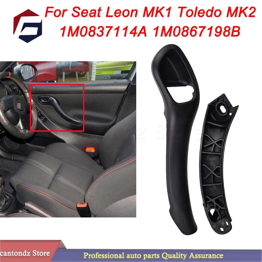 For Seat Leon MK1 Toledo MK2 1999-2006 New Interior Door Handle Left or Right Black ABS 1M0837114A 1M0867198B