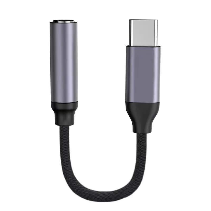 Protable Travel Type C to 3.5mm Aux Audio Adapter USB C Headphone Jack Cable for Samsung Huawei Xiaomi iPadiPhone OnePlus Mobile