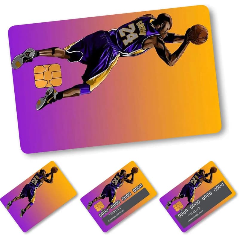 4 Piece Basketball Lover, Banking Card, Custom Decorative Adhesive For Bus Card