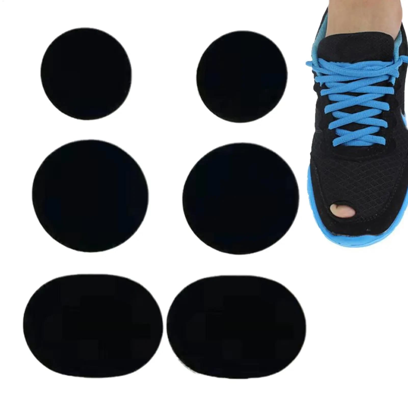 6pcs Self Adhesive Repair Patch For Shoes Heel Wear Hole Wear Sports Shoes Patch Back Pad Anti Wear Shoe Patches for Toe Holes