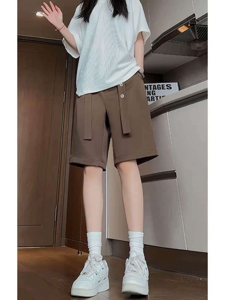 Ice Silk Men's Shorts Summer Thin Breathable Trendy Brand Loose Large Size Casual Sports Basketball Pants Youth Active Wear
