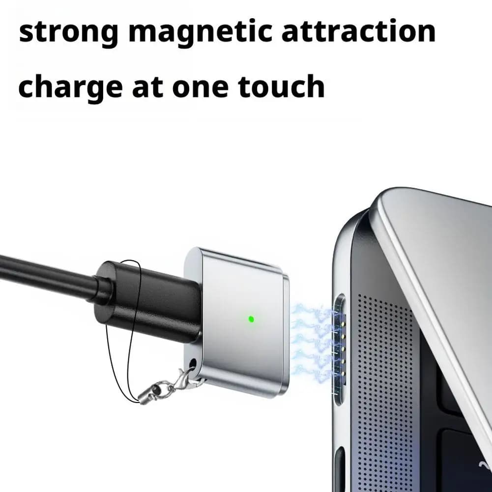 Adattatore magnetico da tipo C a MagSafe per MacBook Pro per ricarica Air 100 W MAX con display di stato LED, compatibile M1/M2/M3/M4