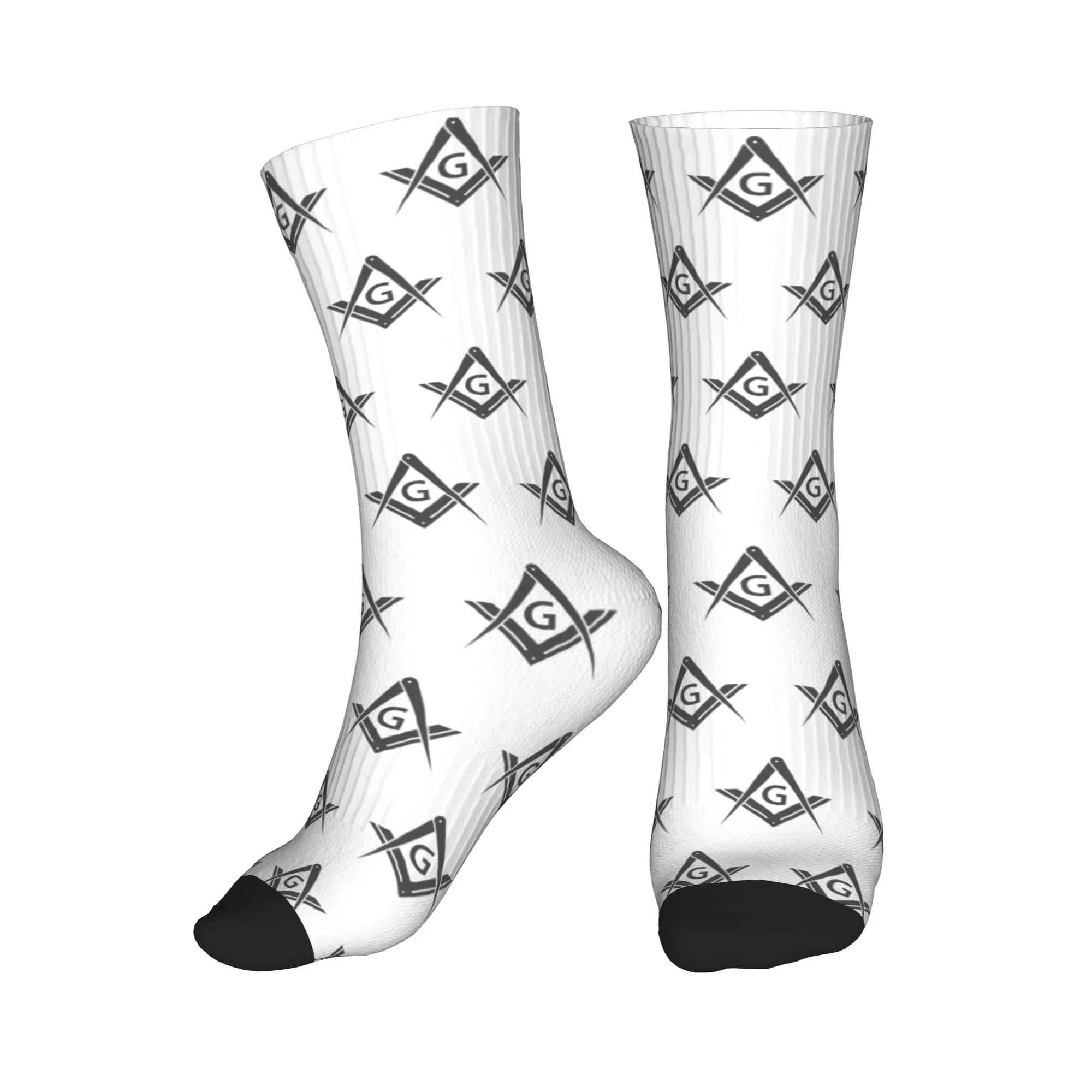 Calzini con logo massonico da uomo e da donna, calzini unisex alla moda con stampa 3D, calzini massonici per massoneria