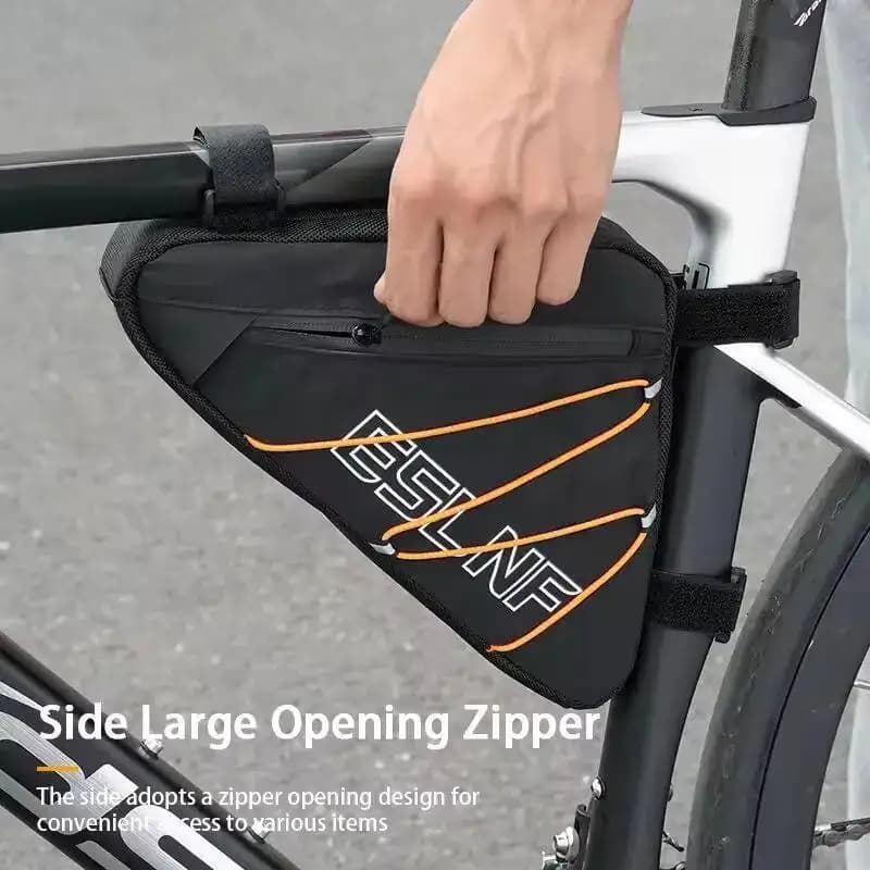 Borsa da Bicicletta ESLNF, Grande Borsa Triangolare per Telaio MTB, Borsa Frontale Sportiva per Ciclismo su Strada