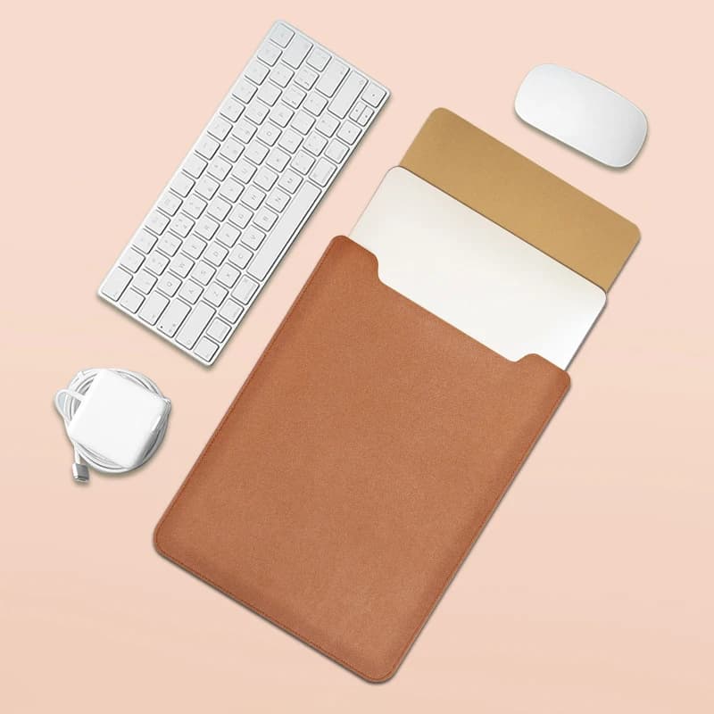 Custodia protettiva universale non magnetica per computer portatile, borsa interna in pelle PU semplice e portatile, leggera e impermeabile