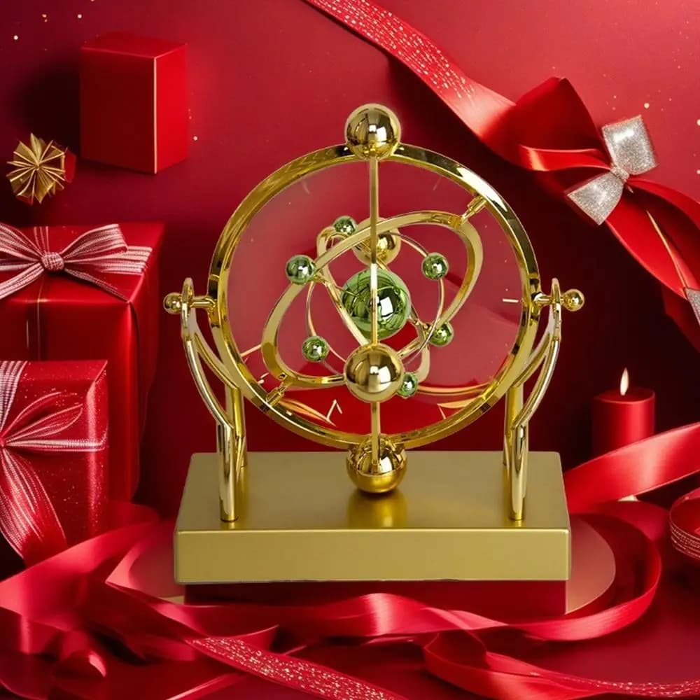 Macchina del Movimento Perpetuo Artistica - Decorazione Astronomica a Pendolo Orbitale Celeste, Scultura Rotante per Casa Moderna, Ufficio e Scrivania Scolastica