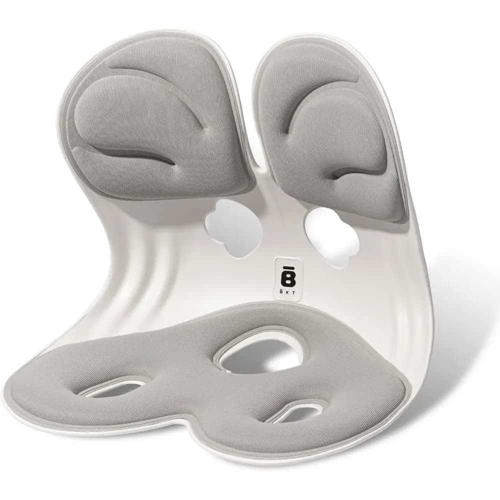 Cuscino Ergonomico per Sedia da Ufficio con Supporto Lombare per Sedute Prolungate - Ideale per Studenti, Lavoratori e Mamme che Allattano (Gre