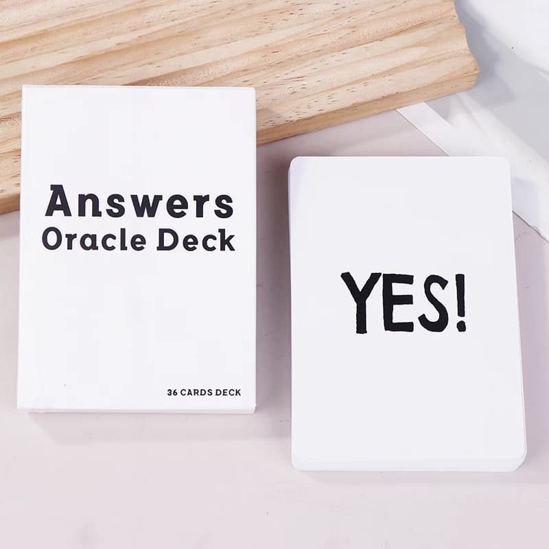 ZZ Risposte Oracle Deck 36 Carte Messaggi Parole chiave e Mezzi Riunione di famiglia Divinazione Mazzo Tarocchi Versione inglese Carte da gioco