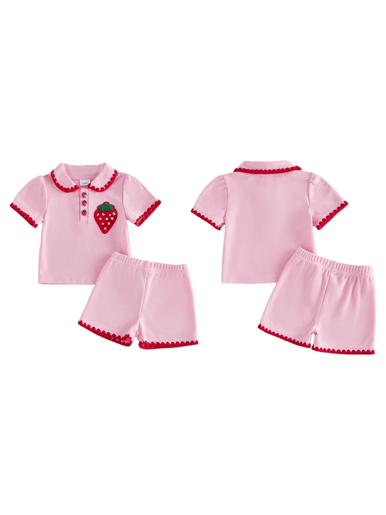 Set di vestiti per neonati da 2 pezzi, set di vestiti per neonati, manica corta, collo con risvolto, top con ricamo di dinosauri e pantaloncini con elastico in vita, per l'estate